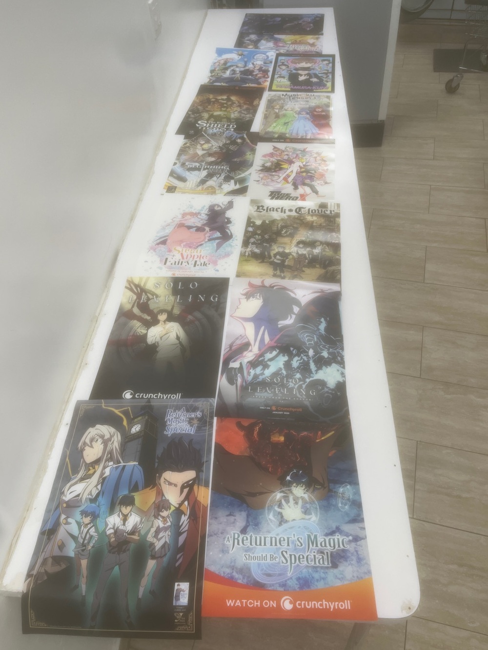 Anime Posters 14 BUNDLE 2026 Crunchyroll NEW Solo Level Fairy Tale Eminence Hero